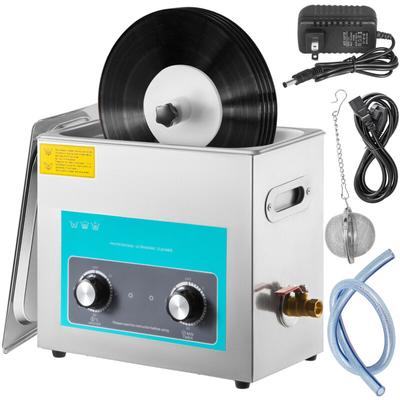 Ultraschall-Schallplattenreiniger, 6 l, 40 kHz, Knopfsteuerung, Schallreiniger, Edelstahlbehälter