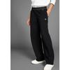 Jerseyhose KANGAROOS, Damen, Gr. 42, N-Gr, schwarz-weiß (schwarz, weiß), Sweatware, Obermaterial: 95% Baumwolle, 5% Elasthan, unifarben mit Farbeinsatz, unifarben, bedruckt, casual, lässig geschnitten lang, Hosen, Wide-Leg mit Logobund