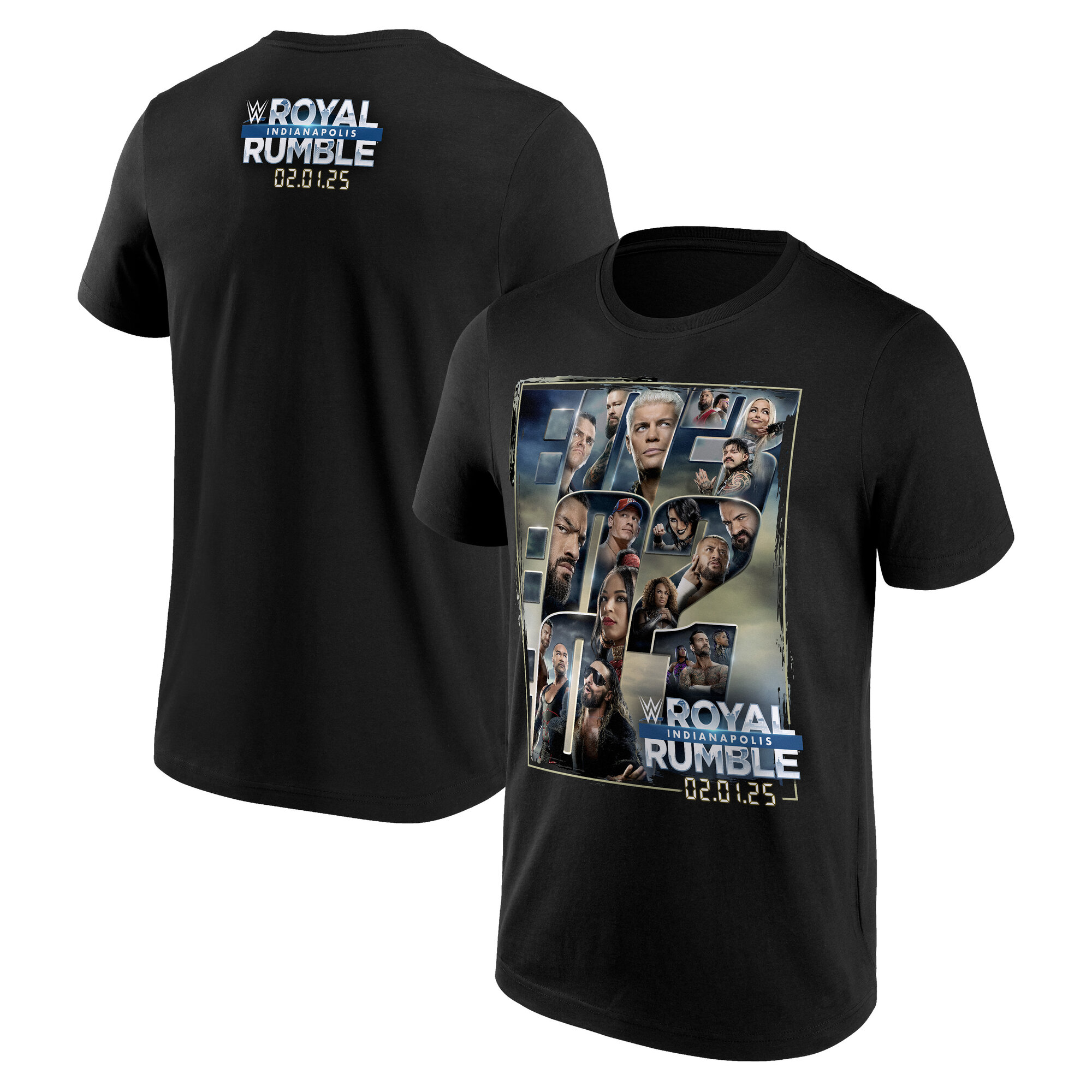 Royal Rumble 2025 Indianapolis Event T-Shirt - Schwarz - Herren Image
