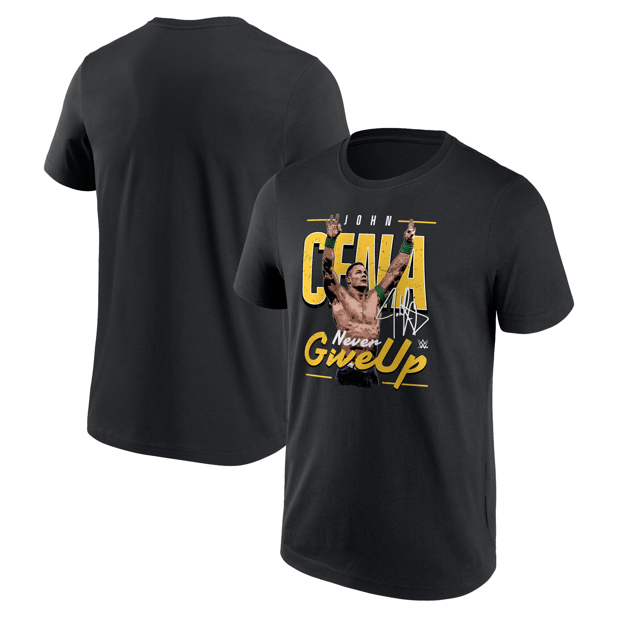 WWE John Cena Never Give Up T-Shirt - Schwarz - Herren Image