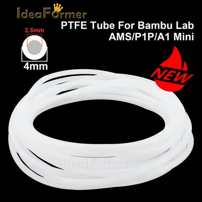 Bambu Lab Ptfe Tube P1P AMS A1 Mini 3D Printer Teflonto Pipe 1.75mm Bambulab Ptfe Tube 1/2/5/10m