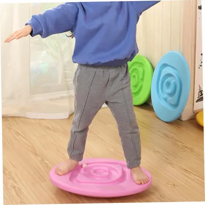 Kid Rocker Boards with 2 Balls Egg Shape Smooth Developmental Training Wobble Board for Toddler