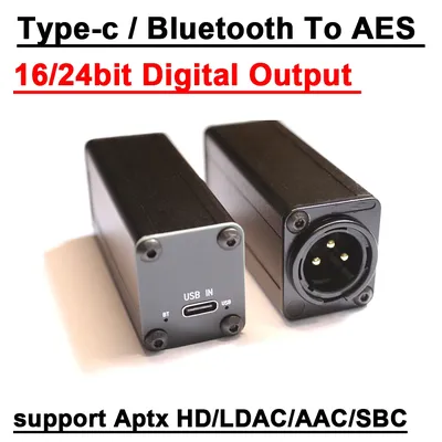 Type-c USB Bluetooth To AES USB Digital Interface 16/24bit PC phone OTG to Digital Output Stage