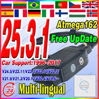 2025 Newest V25.3 V24.7 VCD'S VAGCOM Scanner Tools Scanne Diagnostic HEX Atmega162 V2 Tools FOR V-W