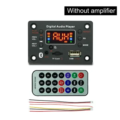 2*40W Amplifier MP3 Player Module Bluetooth-compatible 5.0 Decoder Board DC7-20V 80W Amplifier Car