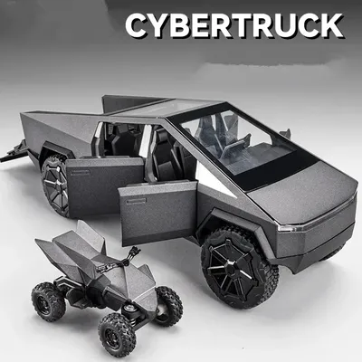 1:24 Tesla Cybertruck Pickup Alloy Car Model Diecasts Metal Toy Off-road Vehicles Car Model