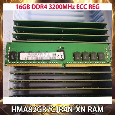 For SK Hynix RAM 16GB DDR4 3200MHz ECC REG 1RX4 PC4-3200AA HMA82GR7CJR4N-XN Memory Works Perfectly