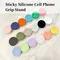 Round Silicone Sticky Phone Grip Stand Holder Foldable Pocket Socket Grip Tok for iPhone Smartphone