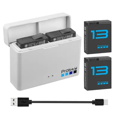 2280mAh Battery For GoPro Hero 13 Battery w 2-Slots Fast Charging Box Enduro For Go Pro Hero 13