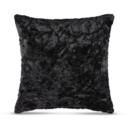Bestlivings Flauschige Kissenhülle 60x60 mit Reißverschluss, ( Schwarz ) Kissenbezug mit Rosenmuster, Dekorative Kissenbezüge, weicher Bezug für Kissen Image