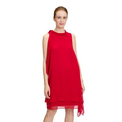 Cocktailkleid VERA MONT "Vera Mont Cocktailkleid ohne Arm", Damen, Gr. 40, Normalgrößen, rot (rot rose), Chiffon, Obermaterial: 100% Polyester. Futter: 100% Polyester., feminin, figurumspielend kurz, amerikanischer Ausschnitt, ohne Ärmel, Kleider,... Image