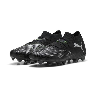 Fußballschuh PUMA "FUTURE 8 MATCH FG/AG Fußballschuhe Erwachsene", Gr. 42, schwarz cool light gray fluo grün, Obermateri