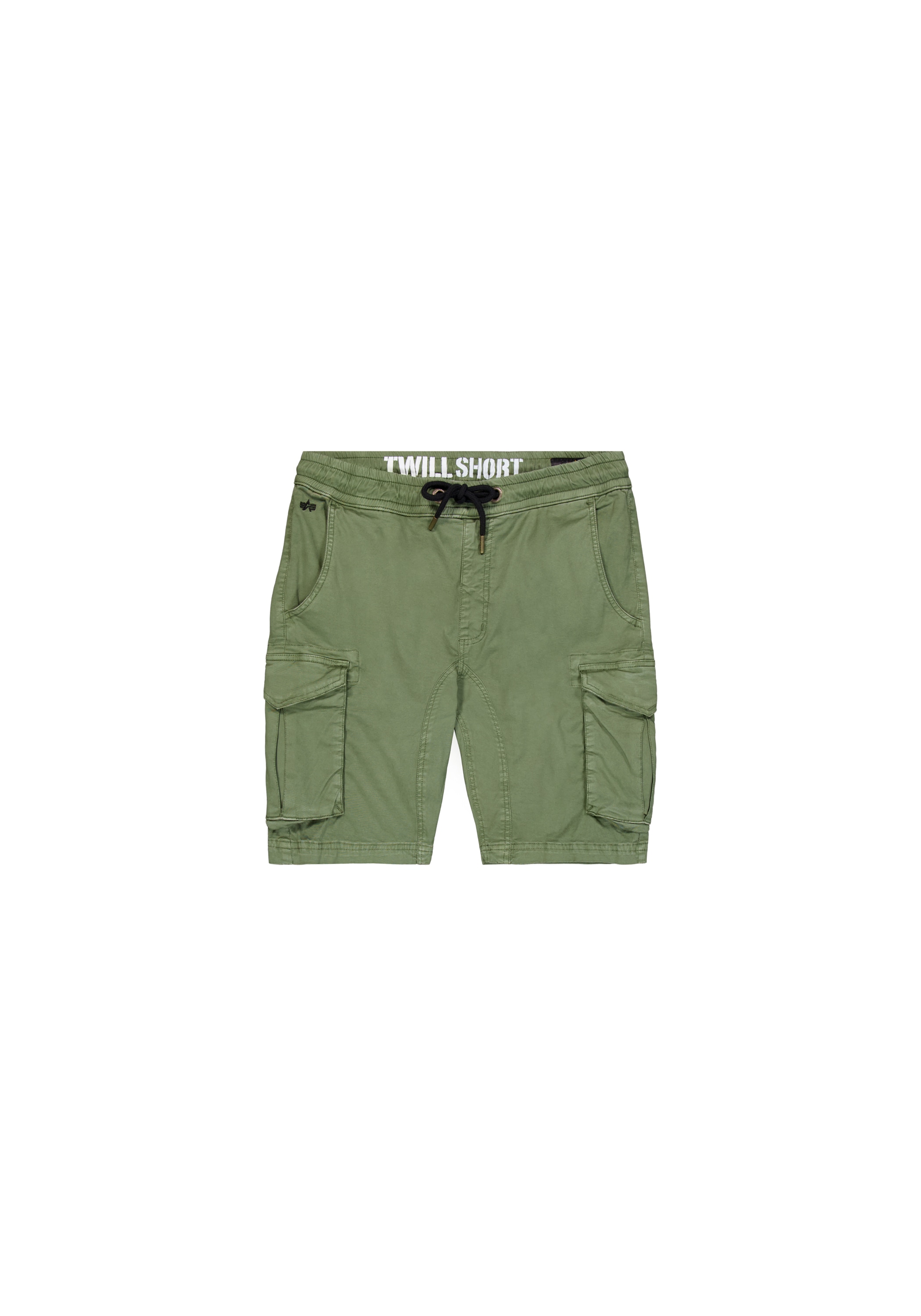 Sweatshorts ALPHA INDUSTRIES "Cotton Twill Jogger Short", Herren, Gr. M, Normalgrößen, grün (vintage grün), Obermaterial: 98% Baumwolle, 2% Elastan, Hosen Sweatshorts