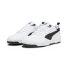 Sneaker PUMA "Rebound V6 Low Sneakers Erwachsene", Gr. 47, schwarz-weiß (weiß schwarz transparent), Obermaterial: Textil, Synthetik; Futter: Textil; Innensohle: Textil; Laufsohle: Gummi, Schuhe