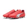 Fußballschuh PUMA "KING MATCH FG/AG Fußballschuhe Erwachsene", Gr. 44.5, glowing rot weiß fire, Obermaterial: Synthetik, Textil; Futter: Textil; Innensohle: Textil; Laufsohle: Synthetik, Schuhe