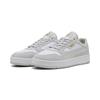 Sneaker PUMA "Court Classic Sneakers aus Wildleder Erwachsene", Gr. 41, weiß glacial gray gold, Obermaterial: Synthetik, Kuhleder; Futter: Textil, Synthetik; Innensohle: Textil; Laufsohle: Gummi, Schuhe