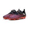 Fußballschuh PUMA "FUTURE 8 PLAY V FG/AG RB Fußballschuhe Kinder", Kinder, Gr. 34, schwarz, weiß glowing rot, Obermaterial: Textil, Synthetik; Futter: Textil; Innensohle: Textil; Laufsohle: Gummi, Schuhe