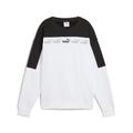 Sweatshirt PUMA "Around The Block Crewneck Damen", Damen, Gr. L, weiß, Obermaterial: 34% Polyester, 66% Baumwolle; Rippe: 97% Baumwolle, 3% Elasthan, comfort fit, Rundhals, Langarm, Sweatshirts