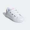 Klettschuh ADIDAS SPORTSWEAR "ADVANTAGE BASE 2.0 KIDS", Kinder, Gr. 31, weiß (cloud weiß, bliss pink, core schwarz), Synthetik, sportlich, Schuhe, Design auf den Spuren des adidas Stan Smith