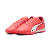 Fußballschuh PUMA "KING MATCH Futsalschuhe Erwachsene", Gr. 45, glowing rot weiß fire, Obermaterial: Textil, Synthetik; Futter: Textil; Innensohle: Textil; Laufsohle: Gummi, Schuhe