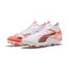 Fußballschuh PUMA "ULTRA 5 MATCH+ FG/AG Fußballschuhe Erwachsene", Gr. 45, weiß schwarz glowing rot, Obermaterial: Synthetik, Textil; Futter: Synthetik, Textil; Innensohle: Textil; Laufsohle: Synthetik, Schuhe