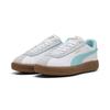 Sneaker PUMA "PUMA Club Klassika Sneakers Damen", Gr. 37, weiß safe lake feather gray blau, Obermaterial: Textil, Kuhleder, Synthetik; Futter: Textil, Synthetik; Innensohle: Textil; Laufsohle: Gummi, Schuhe