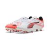 Fußballschuh PUMA "ULTRA 5 PLAY FG/AG Fußballschuhe Erwachsene", Gr. 46, weiß schwarz glowing rot, Obermaterial: Synthetik, Textil; Futter: Textil; Innensohle: Textil; Laufsohle: Synthetik, Schuhe