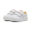 Sneaker PUMA "Carina Street Lacey Sneakers Mädchen", Kinder, Gr. 22, weiß lila frost almost apricot lila orange, Obermaterial: Textil, Synthetik; Futter: Textil; Innensohle: Textil; Laufsohle: Gummi, Schuhe