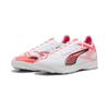 Fußballschuh PUMA "ULTRA 5 MATCH TT Fußballschuhe Erwachsene", Gr. 46, weiß schwarz glowing rot, Obermaterial: Textil, Synthetik; Futter: Textil, Synthetik; Innensohle: Textil; Laufsohle: Synthetik, Schuhe