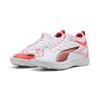 Fußballschuh PUMA "ULTRA 5 MATCH TT Mid Fußballschuhe Jugendliche", Kinder, Gr. 35.5, weiß schwarz glowing rot, Obermaterial: Textil, Synthetik; Futter: Textil, Synthetik; Innensohle: Textil; Laufsohle: Gummi, Schuhe