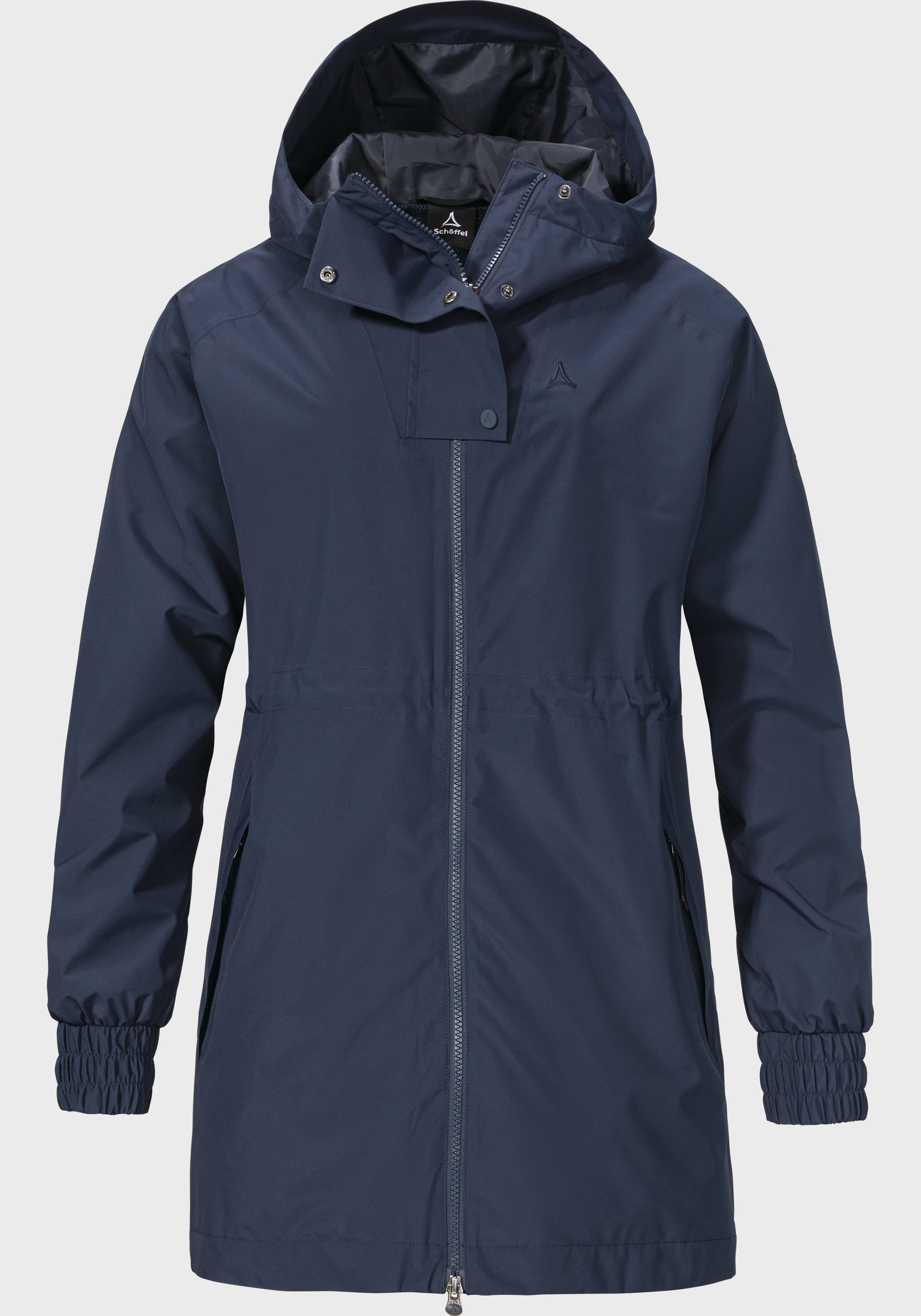 Parka SCHÖFFEL "Urban Parka Style Bohorok WMS", Damen, Gr. 42, blau (8820, blau), Oberstoff: 100% Polyester; (Membran: Thermoplastisches Polyurethan); Futter: 100% Polyester; Futter: 100% Polyester, relaxed fit, hoch geschlossener Ausschnitt, Jacken Image