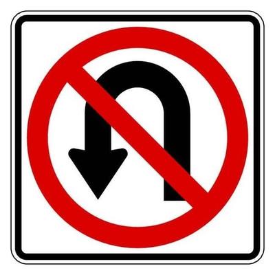 Lyle No U-Turn Traffic Sign,24