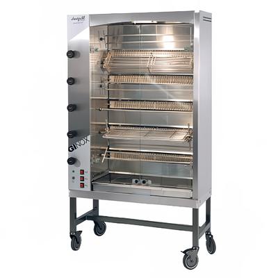 Doregrill MAG40/6SGAS NG MAG S Series Gas 6 Spit Rotisserie w/ 24 Bird Capacity, Natural Gas, Silver, Gas Type: NG, 208 V