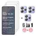 Vetro Gule completo per Xiaomi Redmi Note 14 5G Vetro temperato Redmi Note 14 Pellicola proteggi schermo per obiettivo fotocamera Redmi Note 14
