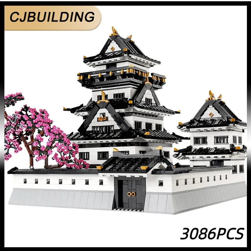Moc 39101 japanische Stil Architektur Street view Baustein Himeji Schloss Modell setzt Montage Ziegel Kinderspiel zeug Weihnachten Gif Image
