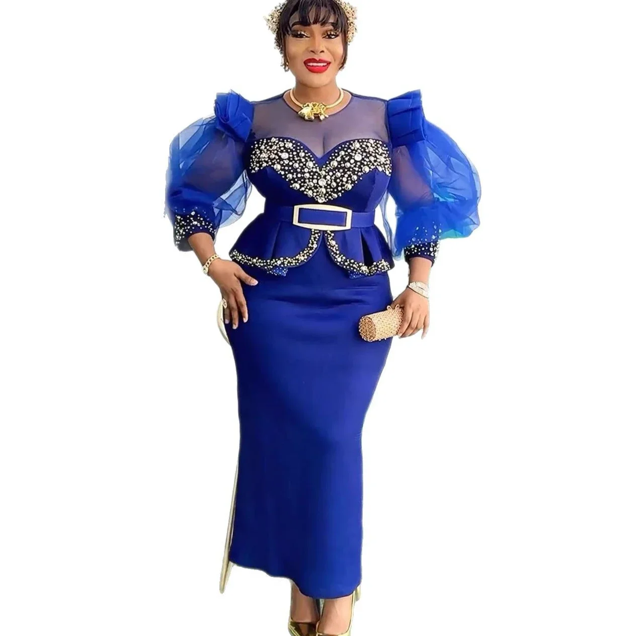 Abiti africani eleganti primaverili per le donne 2025 Nuovi abiti africani Taglie forti Abito lungo per festa di nozze Dashiki Abiti Ankara Robe