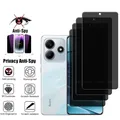 4 pezzi per Xiaomi Redmi Note 14 5G vetro Redmi Note 14 5G protezione schermo HD 9H privacy vetro anti-spia Redmi Note 14 Note14 5G