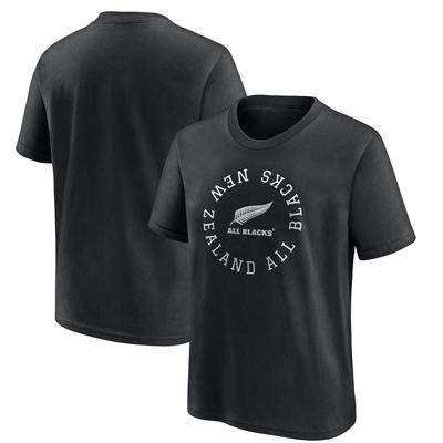 All Blacks T-Shirt mit Loop-Logo-Grafik – Schwarz – Kinder Image