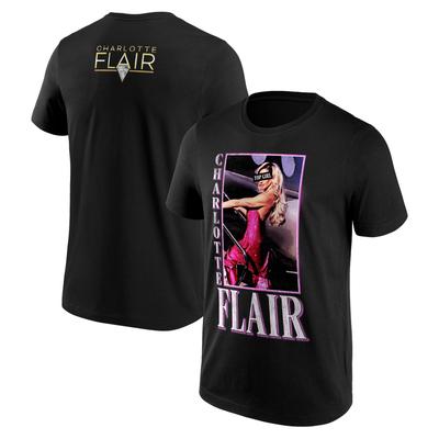 WWE Charlotte Flair Top Girl T-Shirt - Schwarz - Herren Image