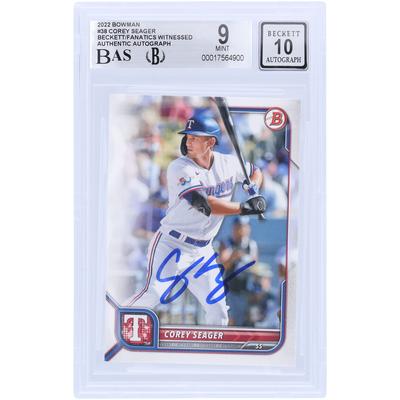 V106832 Ranger Corey Seager Texas Rangers Autogrammkarte 2022 Bowman #38 Beckett Fanatics Zeuge authentifizierte 9/10 Karte Corey Seager AUT BWM TRADING CARDS 45646 AUTTRC CA01B00092 #13 Image