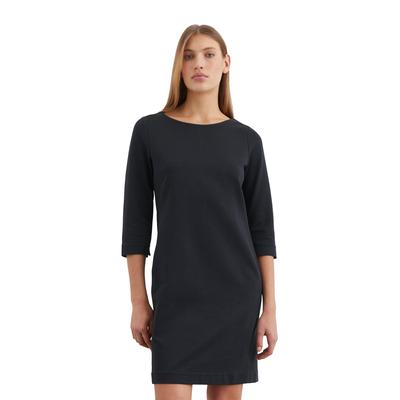 Jerseykleid MARC O'POLO "aus Interlock-Qualität", Damen, Gr. 44, Normalgrößen, blau (deep night blau), Obermaterial: 94% Baumwolle, 6% Elasthan; Futter: 100% Nicht verfügbar, unifarben, casual, regular fit kurz, U-Boot-Ausschnitt, 3/4-Ärmel normaler... Image