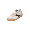 Sneaker MARC O'POLO "aus edlem Rindleder", Damen, Gr. 36, weiß (weiß, schwarz), Obermaterial: 100% Leder (Rind), unifarben, casual, Schuhe Retrosneaker, Topseller