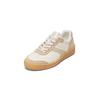 Sneaker MARC O'POLO "aus edlem Rindleder", Damen, Gr. 37, weiß cotton, light dusty sand, Obermaterial: 100% Leder (Rind), unifarben, casual, Schuhe Retrosneaker