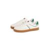 Sneaker TOMMY JEANS "THE GREENWICH LEATHER", Herren, Gr. 43, grün (ivory, grün), Veloursleder, sportlich, Schuhe, Freizeitschuh, Halbschuh, Schnürschuh mit kontrastfarbenen Details
