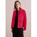 Kurzjacke CECIL, Damen, Gr. XXL (46), rot (granita rot), Stoff, Obermaterial: 100% Polyester; Futter: 100% Polyester, unifarben, casual, normal normal, V-Ausschnitt, Langarm Manschette, Jacken, mit Knopfleiste