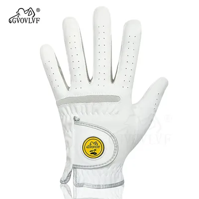 1 Piece Men Golf Glove Micro Soft Fabric Breathable Comfortable Fitting With Magnetic Marker