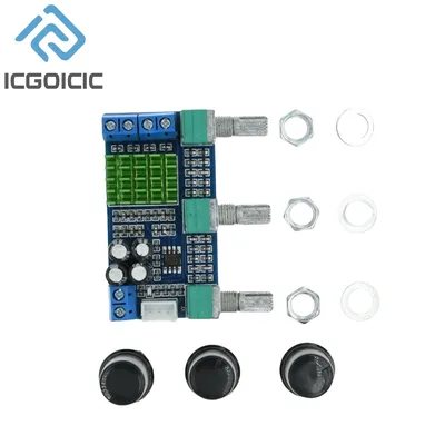 DC 12V 24V 80W X 2 Dual Channel Digital Audio TPA3116D2 Treble Bass Regulating Preset Pre Amplifier