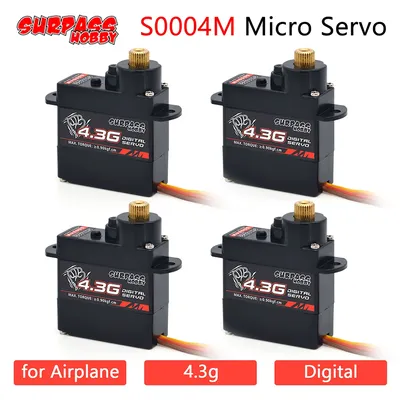 High Quality 4pcs/lot Surpass Hobby Digital Servo 4.3g Micro Metal Gear Servo for RC Airplanes