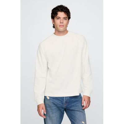 Gap Mens White Heavyweight Long Sleeve Mock Neck T-Shirt - White