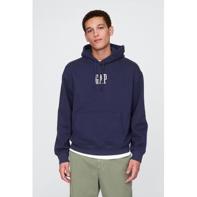 Gap Mens Navy Blue Vintage Soft Logo Hoodie - Navy Blue